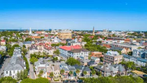 An ariel picture of the city of South Carolina